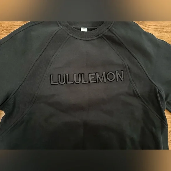 NWT Lululemon🍋 Black Scuba Oversized Pullover Wordmark Size XS/S - Picture 10 of 16